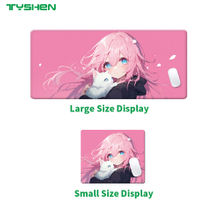 300×250mm Anime Mouse Pad with Stitched Edge and Anti-Slip Rubber Base