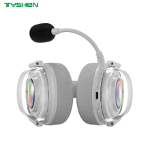 Bluetooth 6.0 2.4G Wireless RGB Gaming Headset Foldable Mic Low Latency