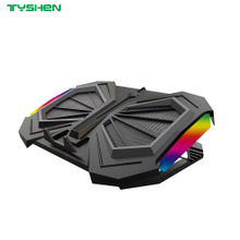 RGB Gaming Laptop Cooling Pad with RGB Light Bars and Adjustable Speed