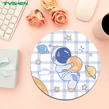 Stitched Edge Anime Round Mouse Pad 200mm with Anti-Slip Rubber Base