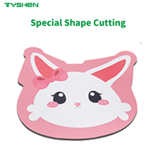Cute Cartoon Irregular Shaped Mouse Pad with Stitched Edge and Anti-Slip Base