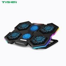RGB Gaming Cooling Pad with 6 Fans and RGB Light Bars