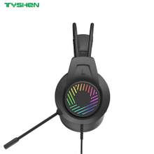 50mm Stereo Headphones With Ring RGB Light Dual Color Design Flexible Microphone